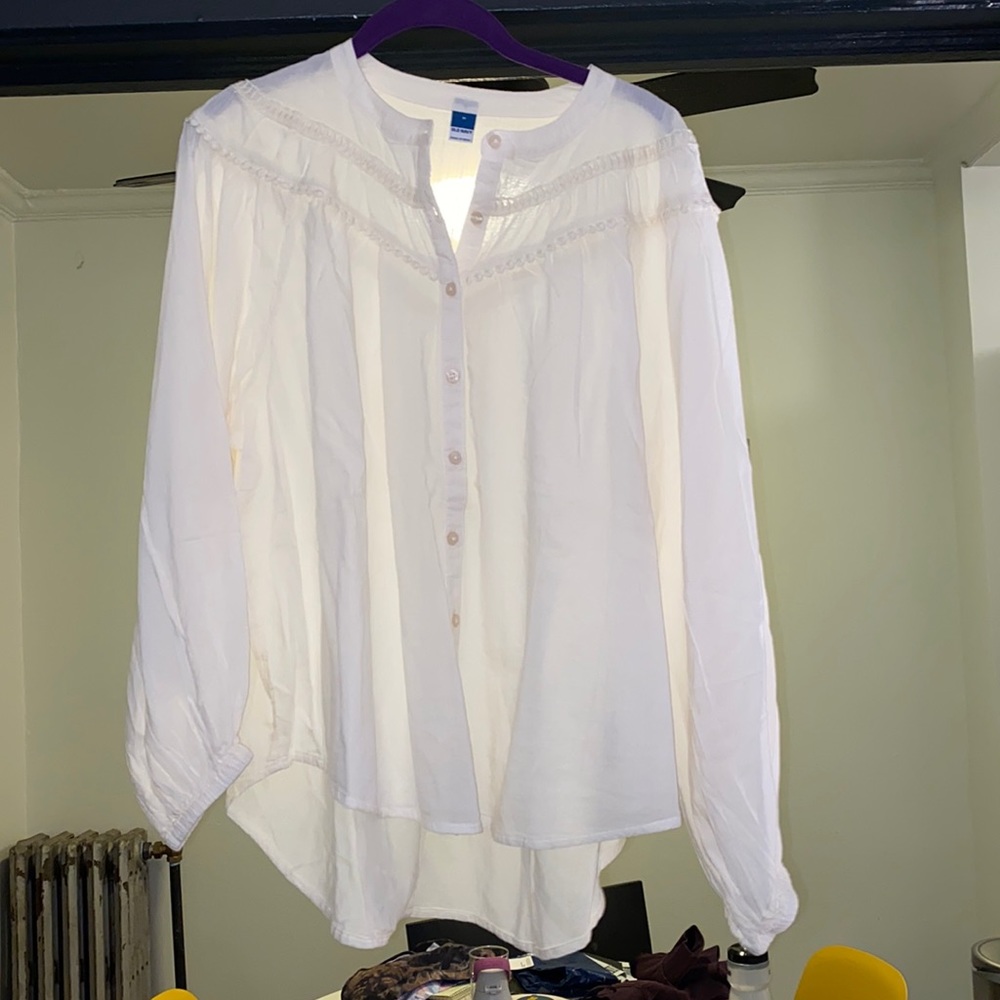 Sheer white blouse